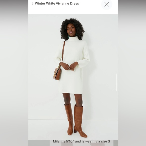 Tuckernuck winter white Vivianne dress by Pomander Place Size medium NWOT - Picture 2 of 16